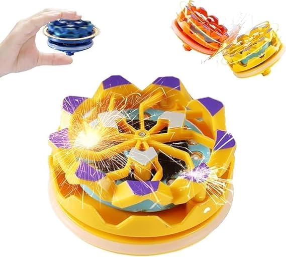 20326 Fingertip Gyro, Handheld Gyroscope Collision Light up Spinning Top Toy Spinning Gyroscope Battle Decompression Toy
