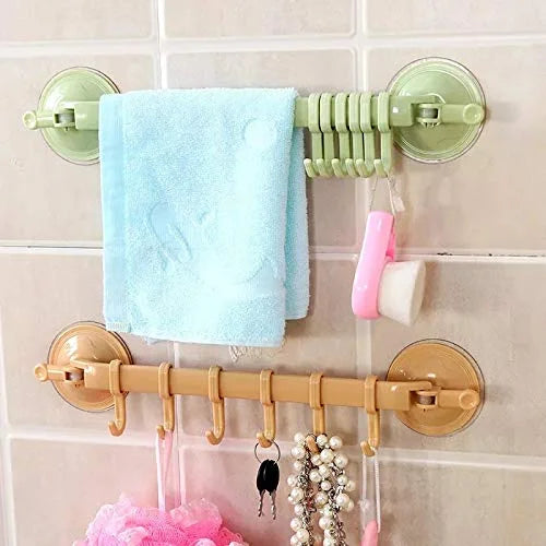 9086 Kitchen Bathroom Hanging 6 Hooks for Wall Corner Rack Holder