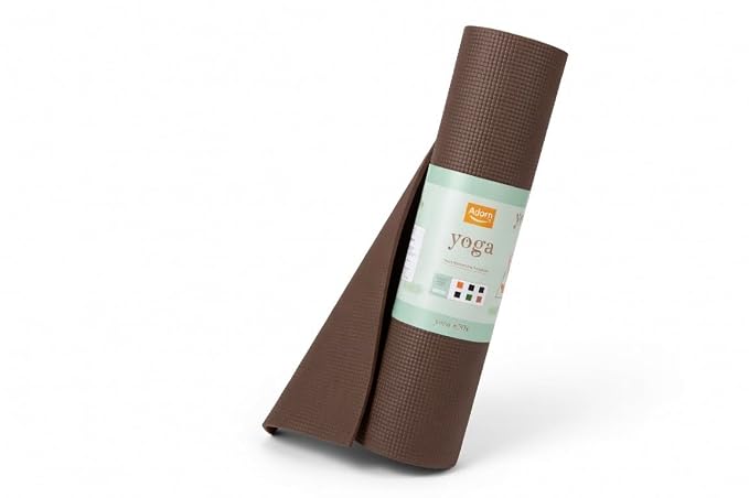 21055 Yoga Mat with Carry Strap | Non-Slip Exercise Mat for Home & Gym | Eco-Friendly, Lightweight & Durable Workout Mat | Ideal for Yoga, Pilates, Fitness | Ideal for Men & Women (Multicolour)