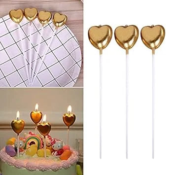 8852(4pcs) Stick Candles for Cake Decoration, Wedding, Anniversary, Valentine Day, Engagement and Birthday Celebration.. (10 packet)