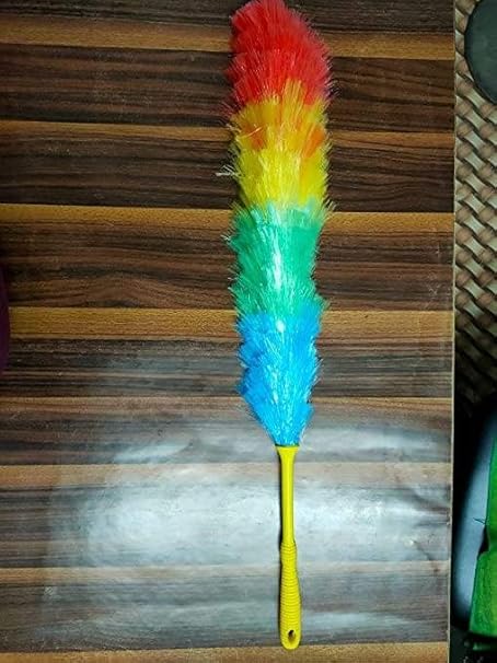 20187 Colourful Feather Duster - Microfiber Duster for Cleaning - dusting Stick Brush