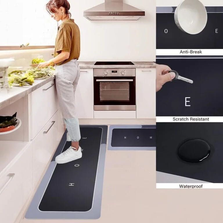 11165 {2 Pcs} Kitchen Mats, Waterproof Kitchen Standing Desk Mat Floor Mats, for Kitchen Floor, Sink – (120 * 40 cm, 40 * 60 cm, Multicolor)