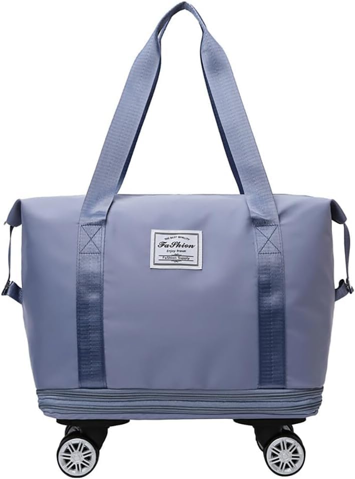 20311 Rolling Duffle With Wheels, Expandable Foldable for Travel, Luggage Carry on With Handle, Large Weekend Bag (Multicolor)