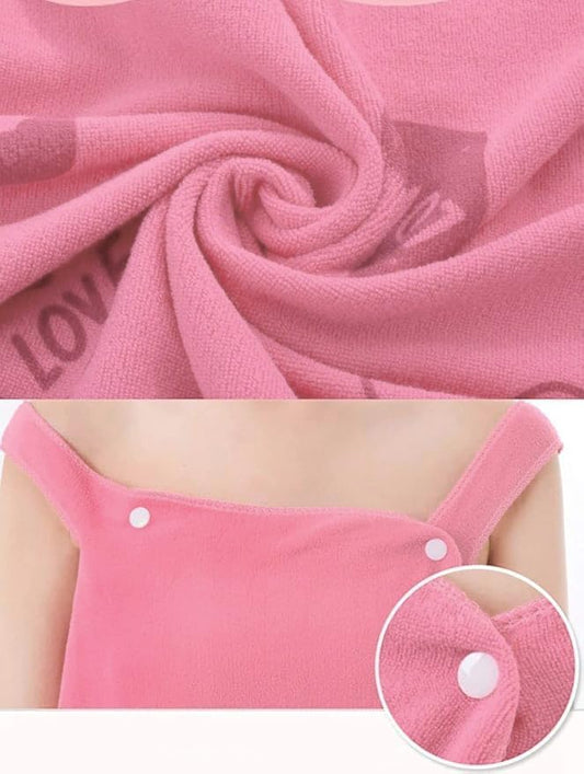 20123 Women Bath Towel Wearable Bath Robe Beach Towel Dress Lady Spa Shower Towel Body Wrap Free Size, Multicolor