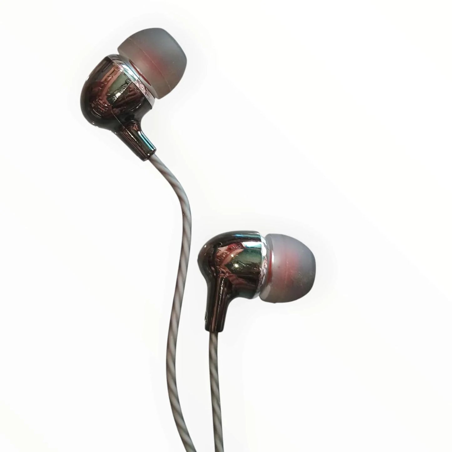 20019 Handsfree Earphones, in-Ear with Inline Controls, Chrome Metal Design
