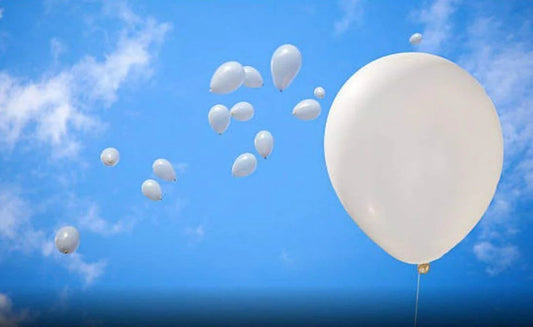 2035 (50 Pcs) White Metallic Balloons