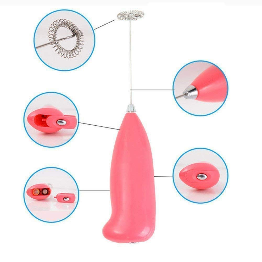 MS-3089 HONGXIZ Electric Wireless Portable Handheld Foam Maker Hand Blender Milk Wand Mixer Frother for Coffee, Juice, Cafe Latte, Espresso, Cappuccino, Lassi