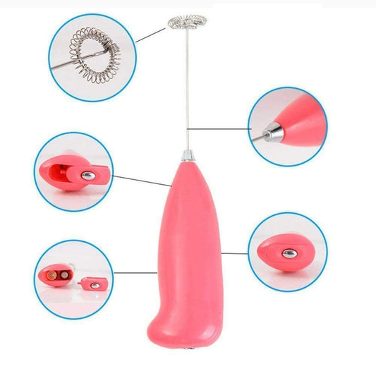 MS-3089 HONGXIZ Electric Wireless Portable Handheld Foam Maker Hand Blender Milk Wand Mixer Frother for Coffee, Juice, Cafe Latte, Espresso, Cappuccino, Lassi