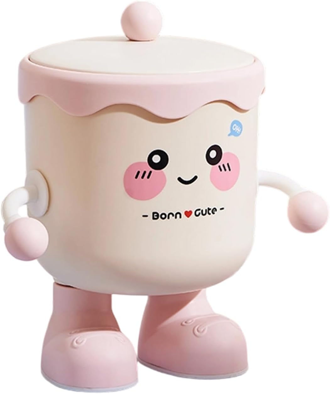 21182 Cute Cartoon Storage Box with Lid & Detachable Legs | Kawaii Plastic Organizer for Toys, Stationery, Snacks & Desk Accessories