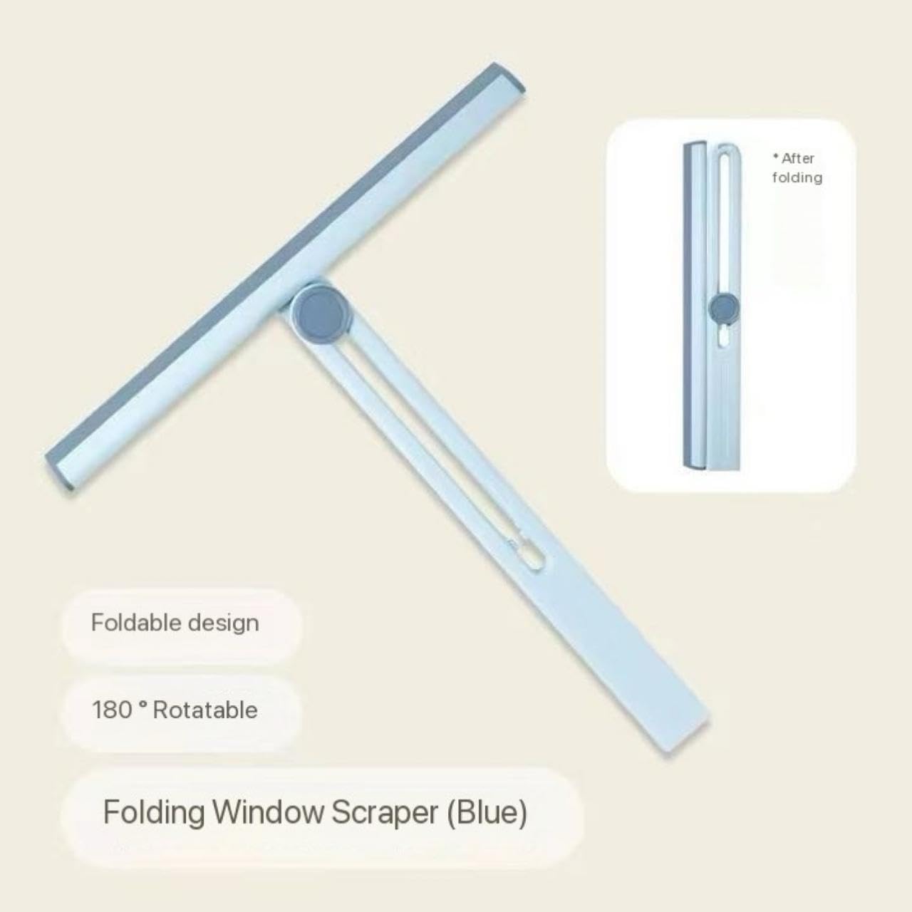 10505 Foldable 360° Rotatable Window Wiper, Squeegee Silicone Cleaner Tool Suitable for Tile, Walls, Mirror