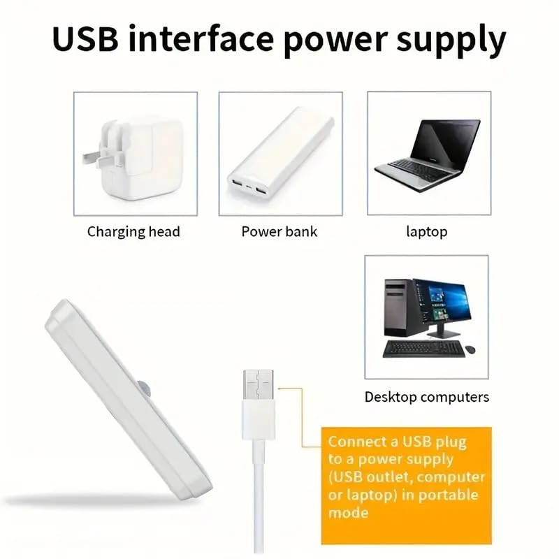 20870 Smart LED Light 1pc Magnetic Reading Light - Easy-Install, Dimmable, Rechargeable, Wireless, and Portable LED Light - Perfect for Bunk Beds, Under Cabinet, Closet, Kitchen