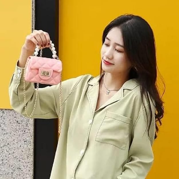 21155 Mini Purse sling bag for Girls Kids Jelly Purse Clutch Crossbody Shoulder Bag Trending Fashion