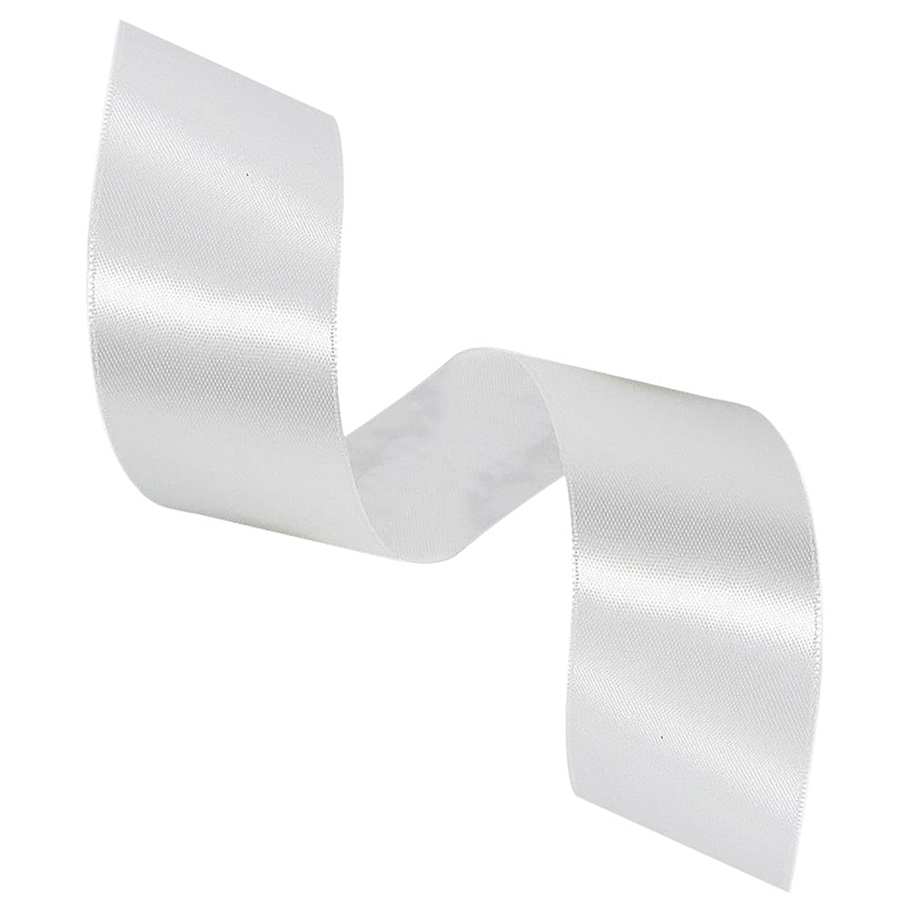 6098 ( 5 pcs ) 1 inchwhitee Satten Ribbon