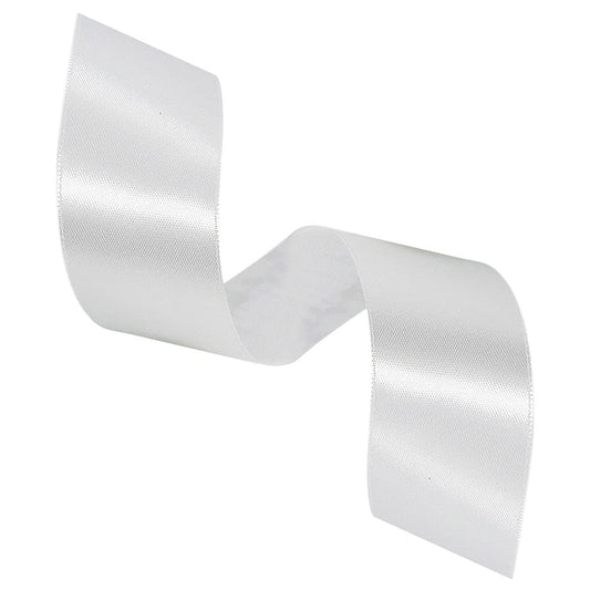 6098 ( 5 pcs ) 1 inchwhitee Satten Ribbon