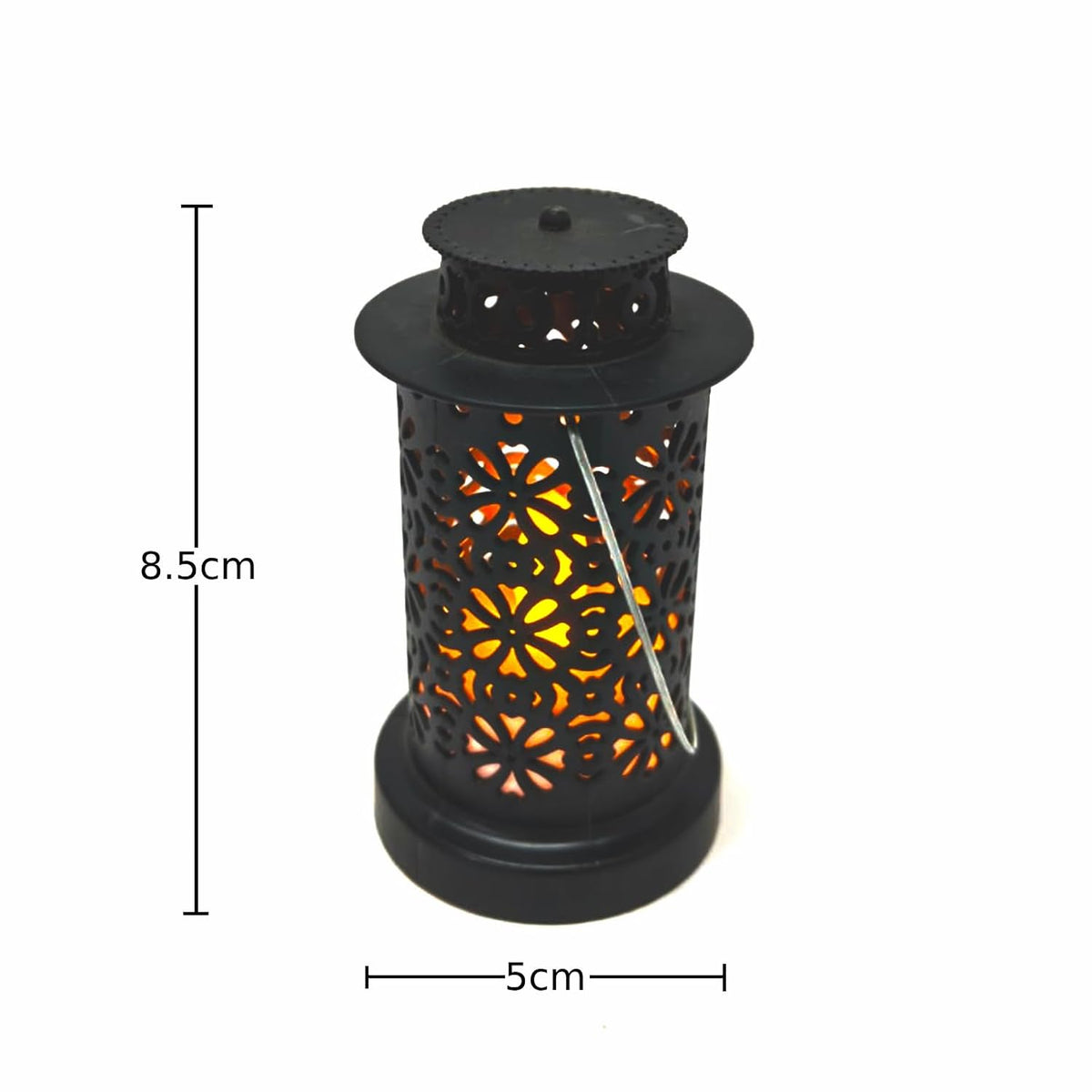 21227 Mini Decorative LED Lantern with Warm Light, Plastic Hanging Lantern for Home Décor, Bedroom, Balcony, Festivals & Gifting,