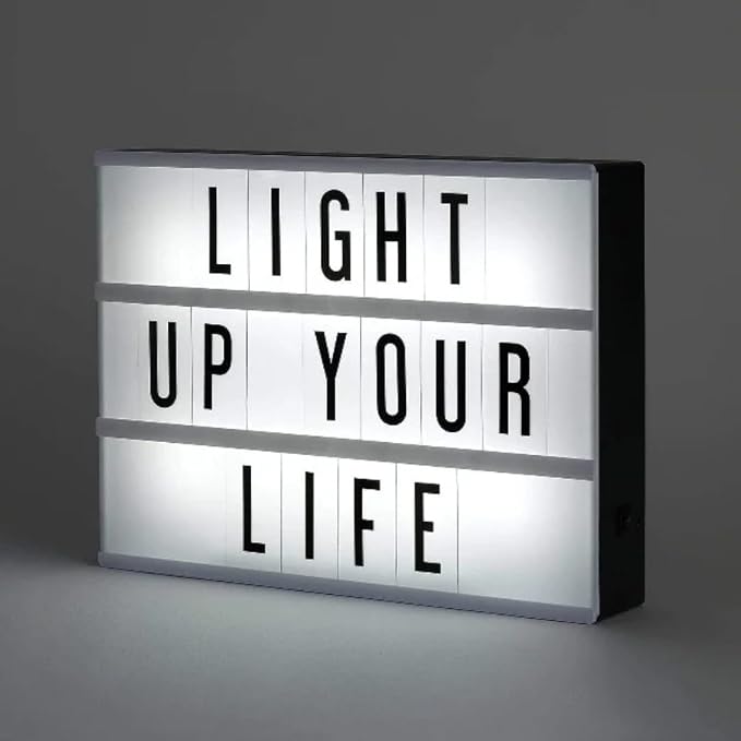 21080 Chronos Cinematic Light Box -USB or Battery Operated - Black (Black, A4)