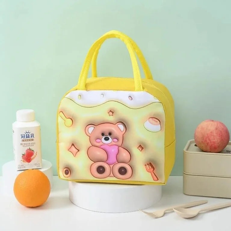 GBT-51077 3D Hot & cold leak proof lunch bags Insulated Tiffin Lunch Bags