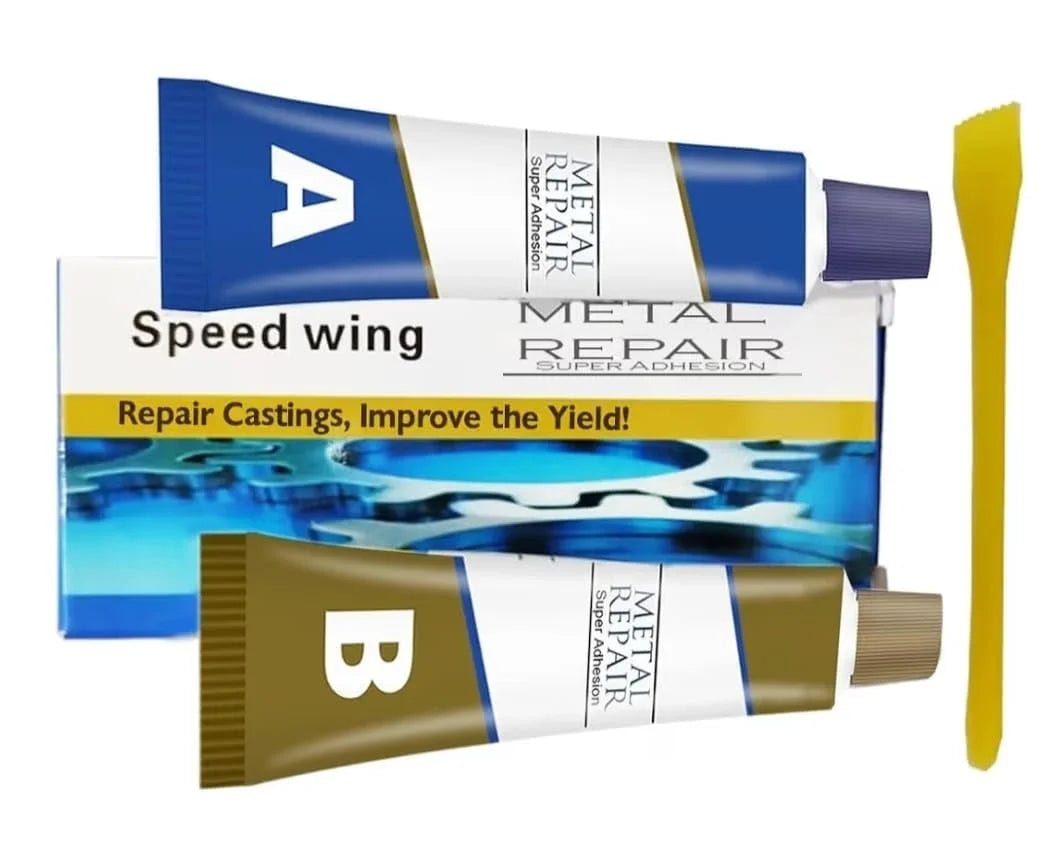 10819 Metal Repair Glue – Industrial Strength Epoxy Adhesive for Cracks, Leaks, Rust, & Metal Bonding |