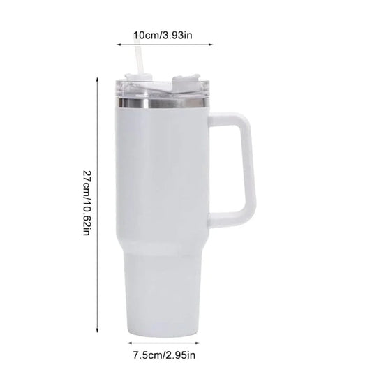 10315 Tumbler Mug with Handle, Stanley Cup with Straw and Handle, Stainless Steel Coffee Mug with Lid Coffee Mug, Insulated Water Bottle for Hot Iced Drink (1200ml)