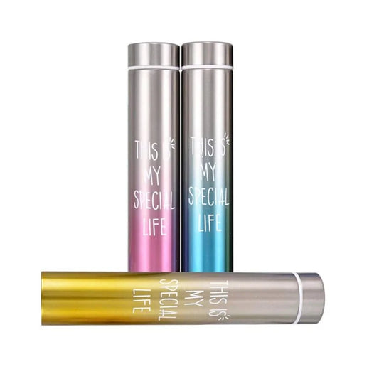 10740 Stainless Steel Slim Thin Vacuum Insulated Thermos Bottle 310 ml Steel Bottle Multicolor