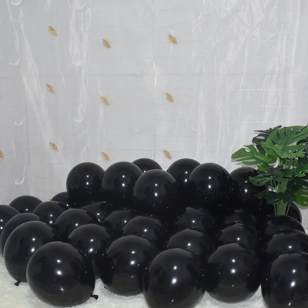 2082 (50pcs) black Metallic Balloons