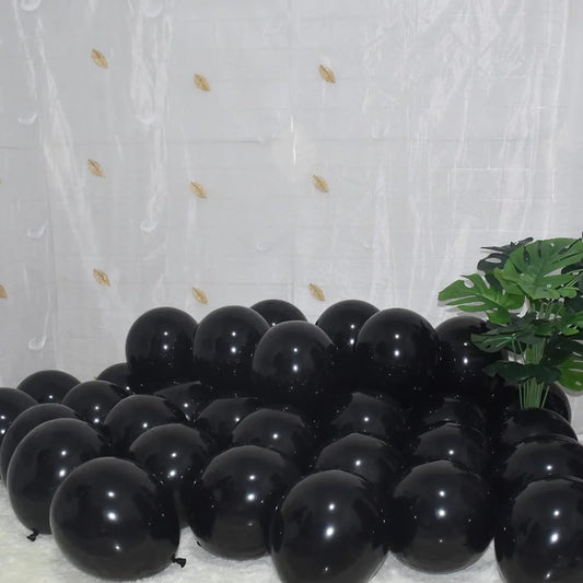 2082 (50pcs) black Metallic Balloons