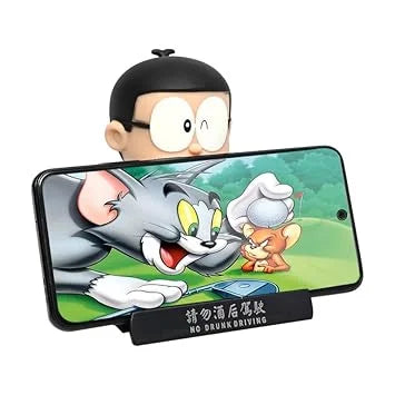 20003 Super Hero Action Figure Limited Edition Bobblehead with Mobile Holder for Car Dashboard, Office Desk & Study Table- (Nobita)