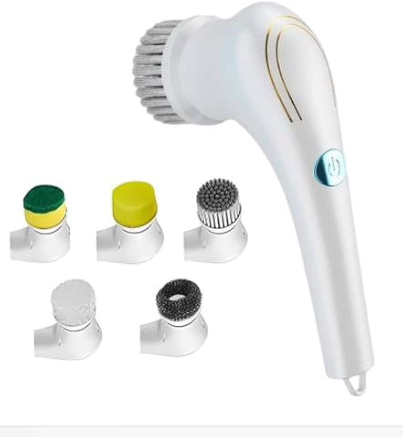 20134 Electric 5 in 1 Spin Scrubber, Handheld Portable Electric Spin Cleaning Brush for Multi-Use Multipurpose Dish, Pots, Wall, Kitchen, Shoe, Car, Surfaces.