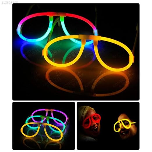 YJD5200 Crackles Luminous Glow Sticks Eye Glasses For Party Purpose Glow In The Dark Light