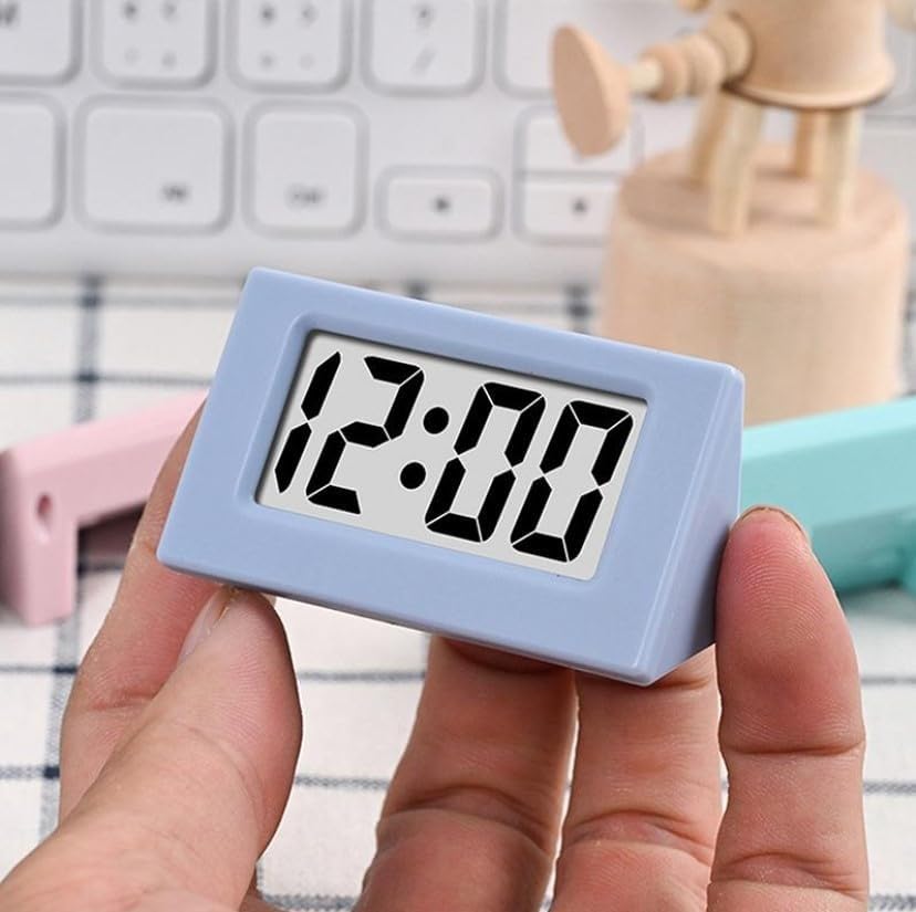 10515 Mini Digital Clock Portable Cute Gadget for Car Dashboard Student Desktop Clock Home Office Bedroom Decor,