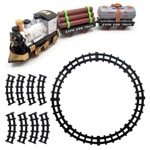 233A-2 Toy Train Set Battery Operated, Sound, And Lights