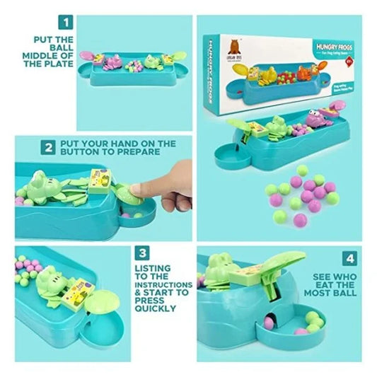 10502 Hungry Frog Eating Beans Game Indoor Interactive Family Board Game with Balls – 2 Player