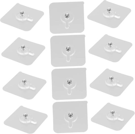 10383 Drywall Anchor Kit 12pcs Invisible Hooks Adhesive Stickers Picture Hangers for Easy Wall Installation