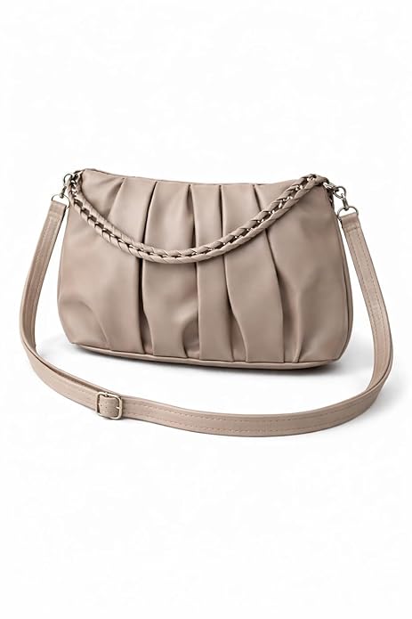 10602 Stylish Crossbody Sling Bag Of Premium Foam Fabric With Braided Handle Small Purse {Multicolor}