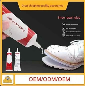 10523 Shoe Repair Glue, 60ml Waterproof & Quick-Drying Footwear Adhesive, Instant Strong & Flexible Fabric Glue for Sole Repair