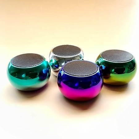 20343 Mini Portable Bluetooth Speaker, Wireless, Metallic Chrome Finish, TWS Mode, Type C Charging