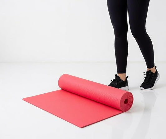 21055 Yoga Mat with Carry Strap | Non-Slip Exercise Mat for Home & Gym | Eco-Friendly, Lightweight & Durable Workout Mat | Ideal for Yoga, Pilates, Fitness | Ideal for Men & Women (Multicolour)