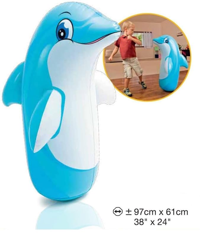 44670  Bop Bag Hit me Dolphin Toys for Kids Punching Bag for Kids hit me Toys size-97*61cm