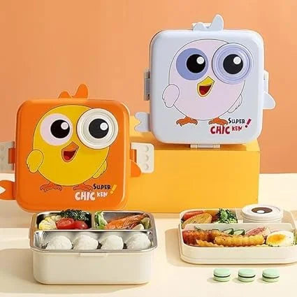 LX-7114 Laxson Versatile & Durable Lunch Box – Ideal for Work, School, and Travel | Eco-Friendly With Easy-to-Clean Design (Chicken Theme)