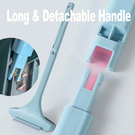 8035 – 2 in 1 Mesh Cleaning Brush & Wiper with Extended Handle Window Cleaning Brush Net Cleaner