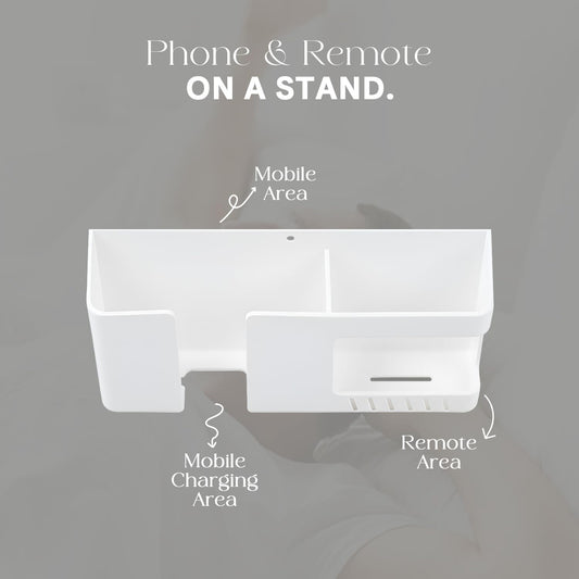 20783 Mobile Phone Charging Rack Wall-Mounted Double-Grid Remote Control Storage Box {Multicolor}