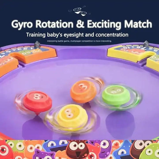20355 Cool Top Spinning BlazeDisc Game Gyro Battle Toy On Classic Super Arena Disk for Kids, 2-4 Players with 4 Spinners & 4 Launchers (Black)