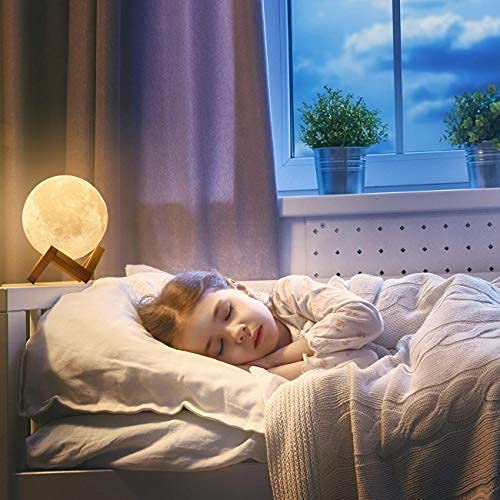 11201 3D Moon Night Lamp for Home Decorative Fancy Night Lamps for Bedroom Lights for Adults and Kids Home Room Beautiful Indoor Lighting
