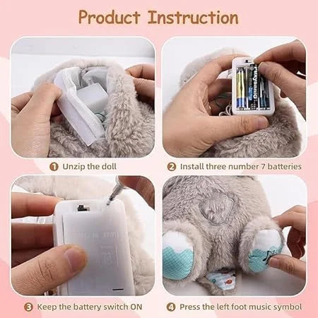 10605 Soft Stuffed Animal, Sensory Details Music Lights Rhythmic Breathing Motion Musical Baby Toy