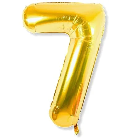 9046 ( 10 pcs) Number 7 Foil Gold Foil Balloon