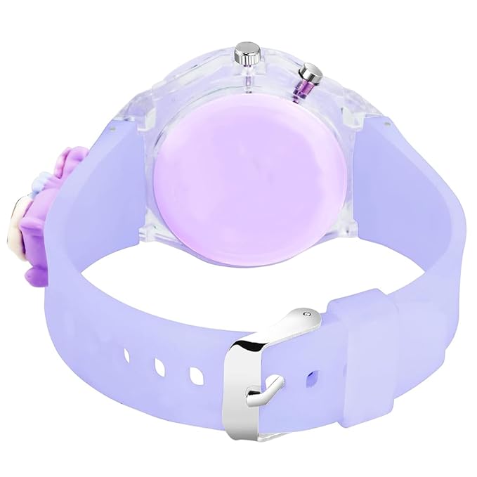 20433 Kids Edition 3D Cartoon Analog Watch with Lights for Girls and boys |7 Color Glowing Disco Light Watch for Kids