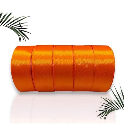 438 ( 10 pcs ) 1/2 Inch. Orange Satten Ribbon