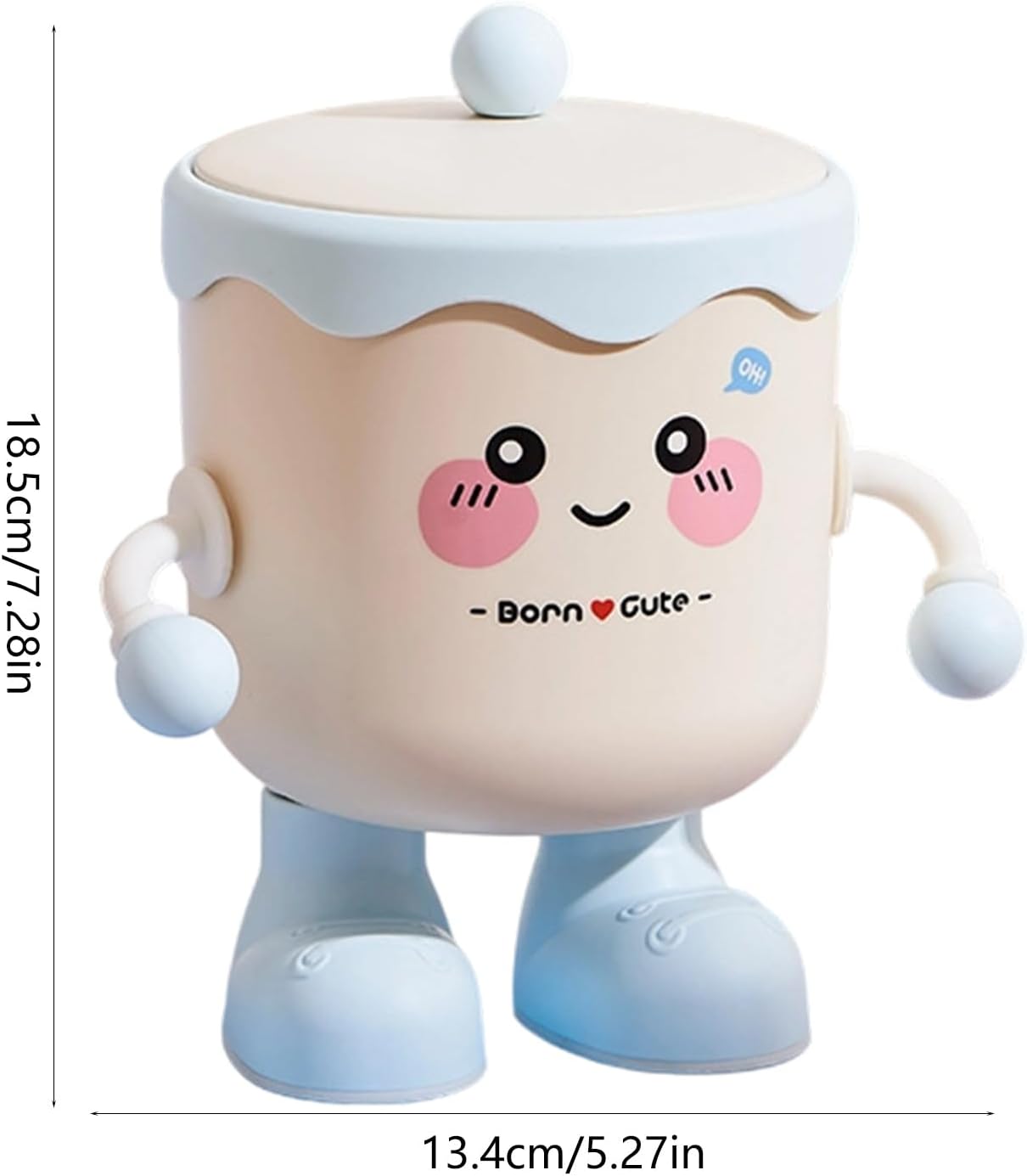 21182 Cute Cartoon Storage Box with Lid & Detachable Legs | Kawaii Plastic Organizer for Toys, Stationery, Snacks & Desk Accessories