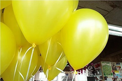 2084 (50 Pcs) yellow Metallic Balloons