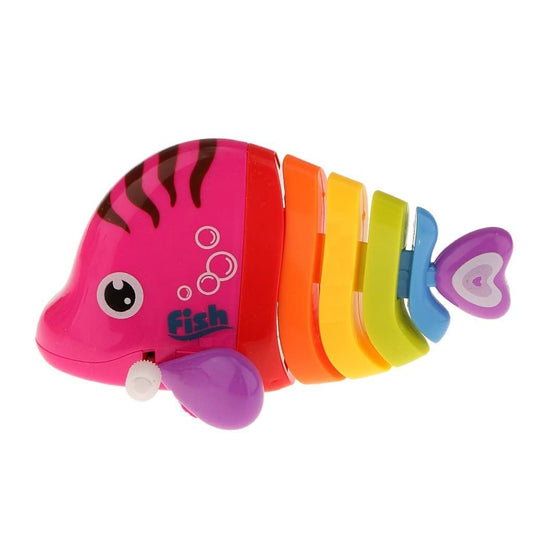 6637 Colorful Movable Animal Fish Toy/Toy for Toddlers/Gear Wind Up Fish Toy for Girls & Boys || Crawling Toys for Birthday Gift - Multicolour